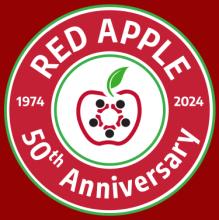 Red Apple 50th Logo
